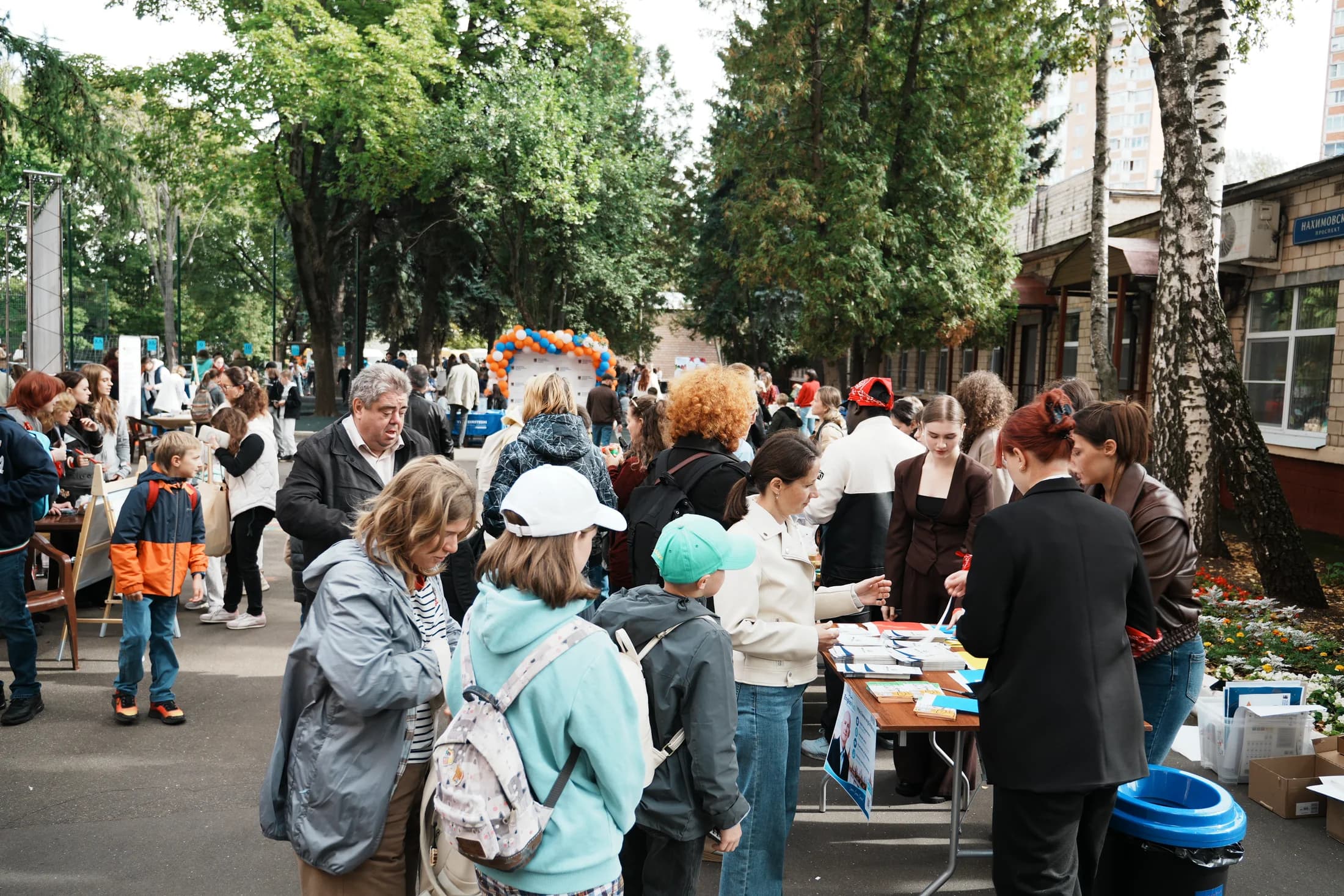 Families at the ANGLO fest stalls beside the British International School